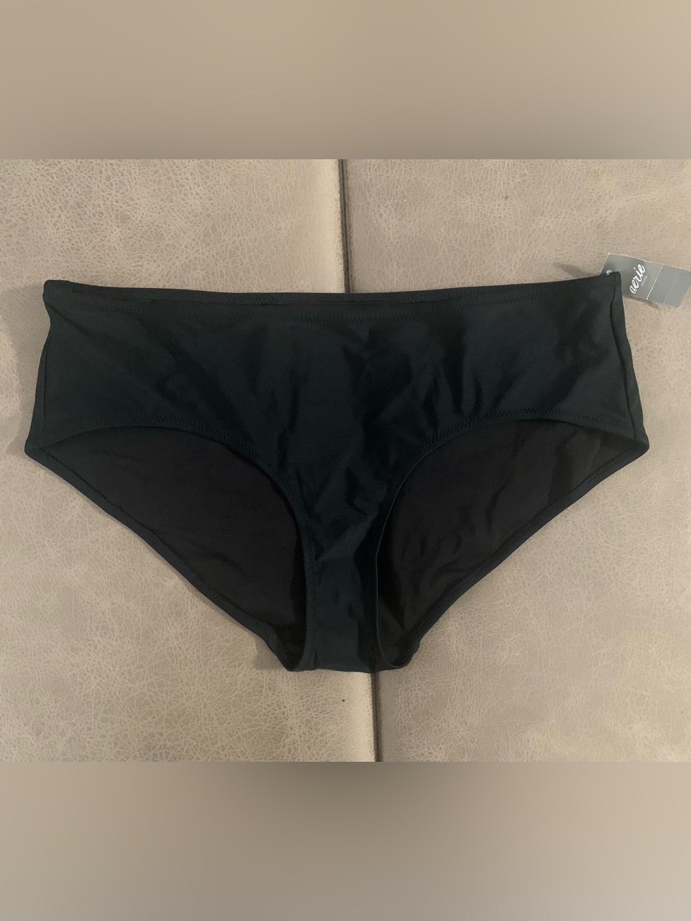 aerie Swim Women’s Solid Black Hipster Swim Bikini Bottom NEW Size Large